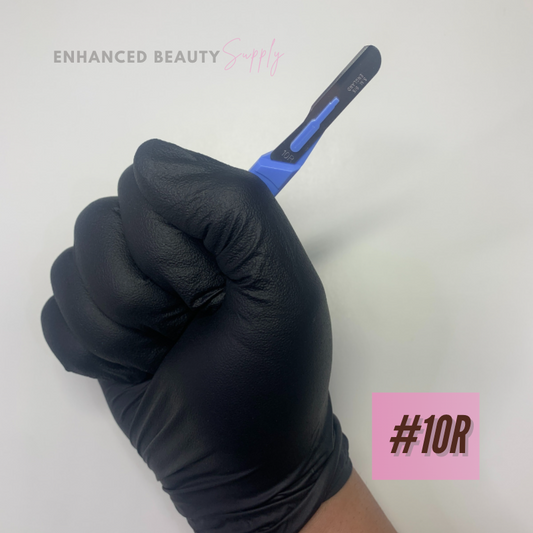 Disposable #10R Dermaplaning Blade with Handle