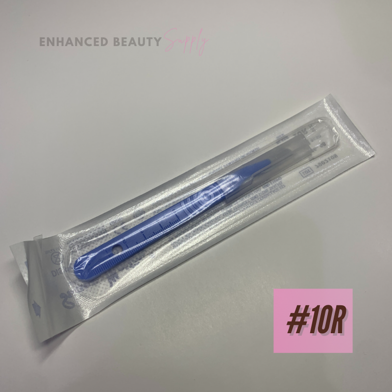 Disposable #10R Dermaplaning Blade with Handle